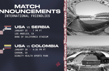 Cartel oficial de los partidos ante Serbia y Colombia | Fotografía: U.S.Soccer