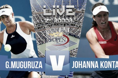 Resultado del Garbiñe Muguruza - Johanna Konta  en US Open 2015 (1-2)