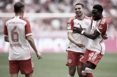 En la segunda mitad del encuentro Múnich recuerda la gallardía que los caracteriza como equipo, y vuelve a la victoria después de una racha perdedora por dos fechas | Foto. Bundesliga