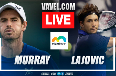 Summary and points of Murray 0-2 Lajovic at Miami Masters 1000