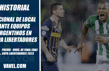 El Historial de Atlético
Nacional recibiendo a equipos argentinos en Copa Libertadores