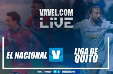 Nacional logró empatar en los minutos finales frente a Liga  (1-1)