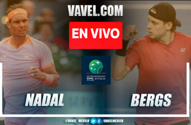 Resumen y mejores puntos del Nadal 2-1 Bergs en Masters 1000 de Roma