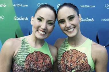 Homenageando a Amazônia, dupla brasileira termina o primeiro dia do nado sincronizado na 13ª colocação