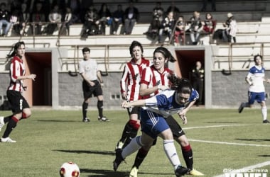 Algunas jugadoras del Athletic, en Jutiapa