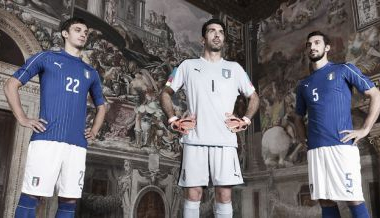 Seleção Italiana divulga uniforme que utilizará durante a Eurocopa de 2016