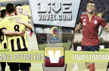 Resultado Alianza Petrolera - Uniautónoma en Liga Águila 2015-II (2-0)