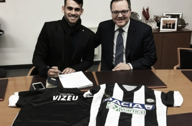 Felipe Vizeu é anunciado como novo reforço da Udinese; vínculo se estende por cinco temporadas