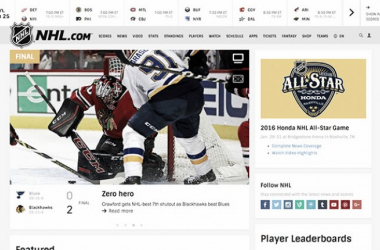 La NHL lanza nuevo sitio web