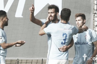 Un Celta B con 10 vence en el derbi ante el Pontevedra