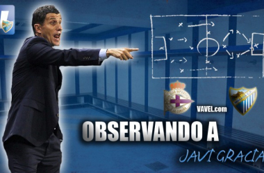 Observando a Javi Gracia ante el Deportivo de La Coruña