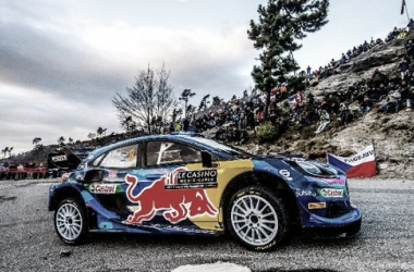 El monoplaza de M-Sport Ford Ott Tanak durante el Rally de Montecarlo a finales de enero. / Fuente: Twitter @OfficialWRC