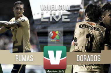 Resultado Pumas - Dorados en Liga MX 2015 (2-0)