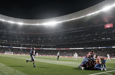 Los jugadores del Atleti celebran el gol de Mario Hermoso que culminó la remontada ante el Getafe durante la pasada campaña | Foto: Atlético de Madrid