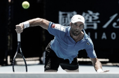 Pablo Andújar en su duelo ante Alex Molcan. / Fuente: Australiann Open