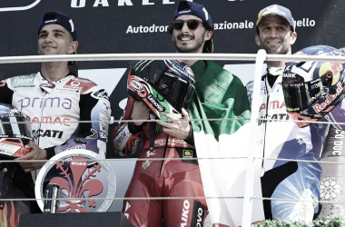 El podio del GP de Italia MotoGP al habla: Bagnaia más lider que nunca