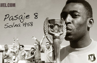 Pasaje 8: Solna, 28 de junio  de 1958, la firma de Pelé