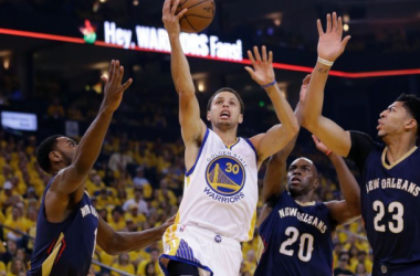 New Orleans Pelicans - Golden State Warriors Live Score in 2015 NBA Playoffs Game 2 (87-97)