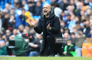<span style="color: rgb(8, 8, 8); font-family: Lato, sans-serif; font-size: 14px; font-style: normal; text-align: start;">MANCHESTER, ENGLAND - APRIL 23: Manchester City manager Pep Guardiola issues instructions during the Premier League match between Manchester City and Watford at Etihad Stadium on April 23, 2022 in Manchester, United Kingdom. (Photo by Simon Stacpoole/Offside/Offside via Getty Images)</span>