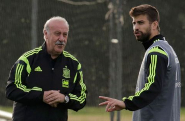 Piqué no pudo acabar el entrenamiento