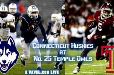 Score Connecticut Huskies 3-27 Temple Owls in College Football