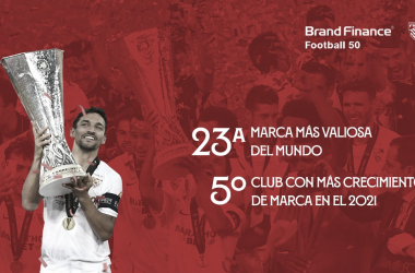 La 23ª marca más valiosa del fútbol mundial es Sevilla FC