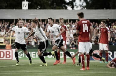 Austria under-19 0-3 Germany under-19: Hosts&#039; hopes of World Cup berth still alive