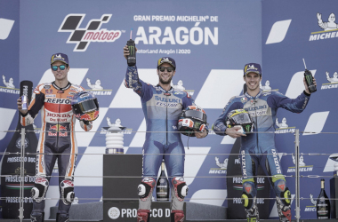 Álex Rins gana en el Gran Premio de Aragón