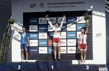 Fotos e imágenes de la ruta junior femenina del Mundial de ciclismo de Ponferrada 2014