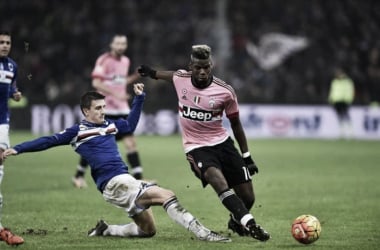 Partita Juventus-Sampdoria in Serie A 2016 (5-0 Evra, Dybala, Dybala, Chiellini, Bonucci)