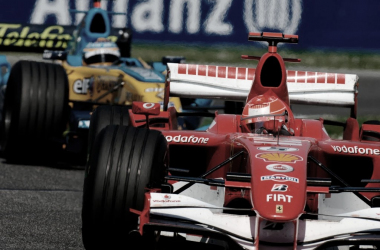 Alonso vs Schumacher Suzuka / Fuente: Twitter @F1
