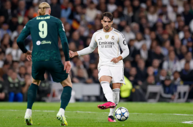 Raúl Asencio en el encuentro | Foto: Real Madrid