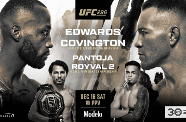 Previa UFC 296: Leon Edwards y Alexandre Pantoja buscarán
acabar el año con dos nuevas defensas