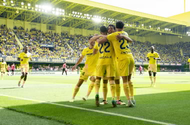 El Villarreal cosechando la victoria que le clasificó a Champions la pasada temporada. /Fuente: @VillarrealCF