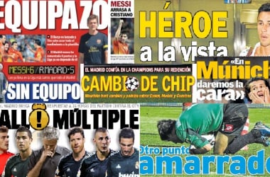 Las portadas del 17 de septiembre de 2012