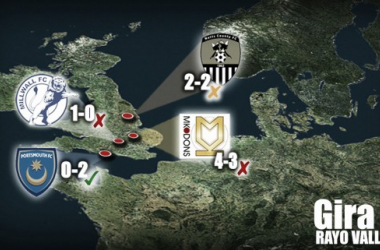 Una victoria, un empate y dos derrotas en la gira inglesa del Rayo Vallecano