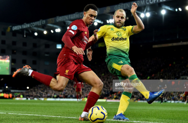No outlet for Norwich against the full force of a ferocious Liverpool attack