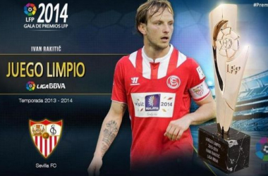 Rakitic, premio &quot;juego limpio&quot; de la temporada 2013/2014