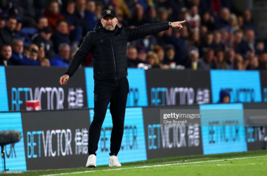 Ralph Hasenhuttl orders his players to press during the 2-0 loss to Burnley: Clive Brunskill/GettyImages