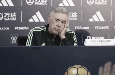 Carlo Ancelotti en rueda de prensa || Fuente: Real Madrid