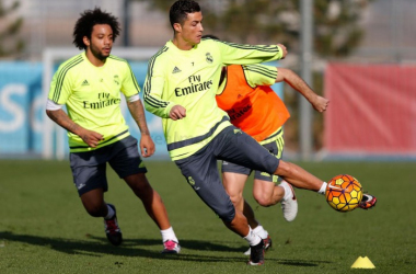 Último entrenamiento del Real Madrid antes de viajar a Sevilla