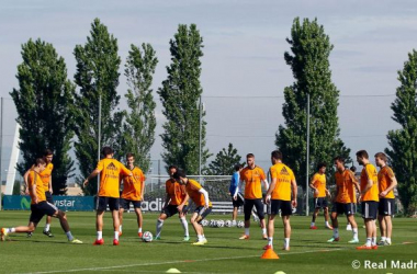 Último entrenamiento antes de la final del Copa