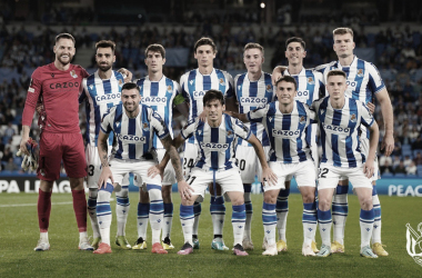 Los jugadores de la Real posando antes del partido / Foto: Real Sociedad