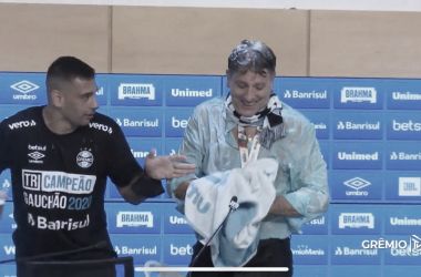 Renato Portaluppi exalta tricampeonato e reconhece partida abaixo do Grêmio