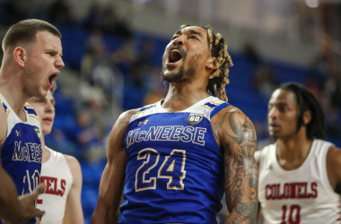McNeese State forward Christian Shumate during the Cowboys' victory over Nicholls/Photo: Leighton Chamblee/McNeese State University