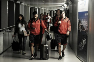 El plantel de River Plate ya llegó a Colombia
