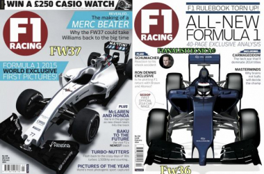 Prime immagini della Williams FW37 2015 svelate sulla rivista F1 RACING