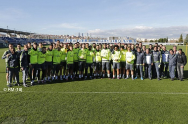 Ramos no trabajó con el grupo en la primera sesión de la semana