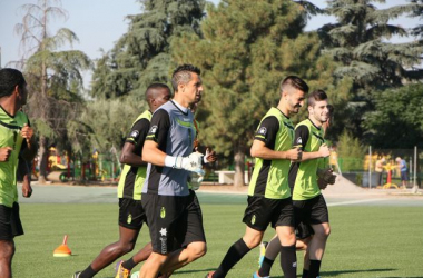 Roberto ya entrena con normalidad