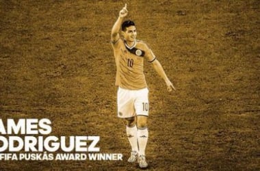 James Rodriguez wins Puskás Award for Goal of the Year